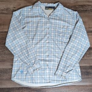 Salewa Polarlite Fleece Flannel 5 Size XXL In Baby Blue Plaid